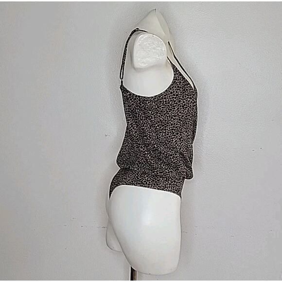 N:Philanthropy Peppermint Leopard Print Crossover Wrap Bodysuit XS Sugar Cheetah - Picture 3 of 11